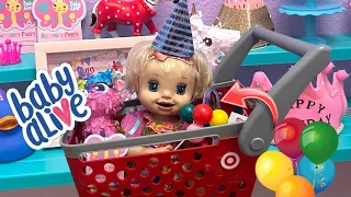 Baby alive Danielle SHOPPING 🛒 for BIRTHDAY🎉 Party!!