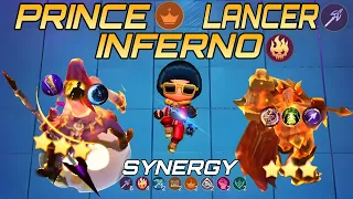 PRINCE WITH INFERNO,LANCER SYNERGY USING CHOU COMANDER WHITE BELT MAGIC CHESS 2024.