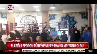 ELAZIĞLI SPORCU TÜRKİYE MUAY THAİ ŞAMPİYONU OLDU