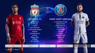 Liverpool V.S Psg Paris Saint-Germain UEFA Champions league efootball pes21