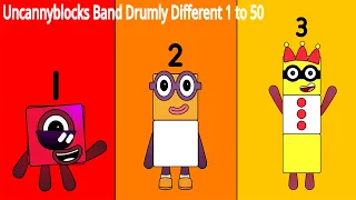 Uncannyblocks Band Drumly Different 1 to 50 New and Official!! | Cool Song Sounds!