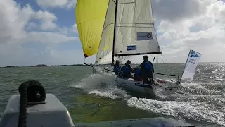 J70 Planing in 25 knots