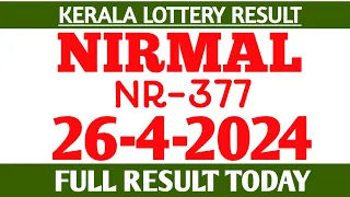 kerala lottery result today Nirmal nr-377 lottery 26-4-24 lottery