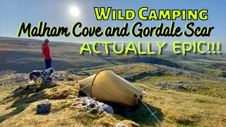 WILD CAMPING SOLO at Malham Cove | Gordale Scar in the YORKSHIRE DALES UK backpacking tent reservoir