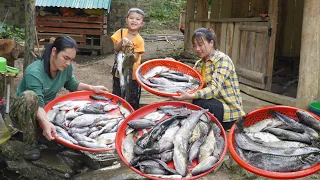 200 days -  Harvesting lake fish, papaya, eggplant, selling at the market, farm life