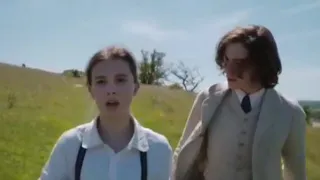 A new short clip of Millie and Louis in "Enola Holmes"