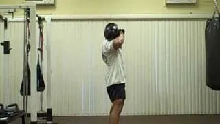 Double 48 kg. Kettlebell Front Squat