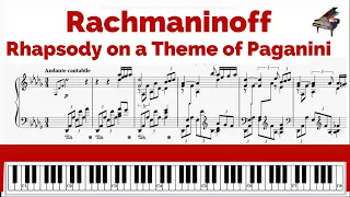 Rachmaninoff  Rhapsody on a Theme of Paganini Variation 18 Op 48 piano score