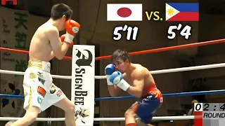 5'11  vs  5'4  MATANGKAD at KNOCKOUT ARTIST na JAPANESE BOXER DINAYO ng PINOY