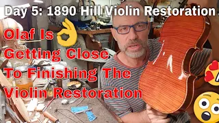 1890 W.E.Hill & Sons Violin restoration day 5 - Varnish work