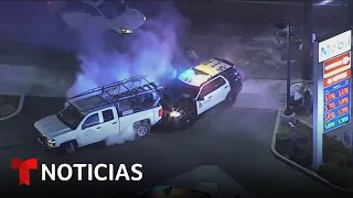 Tremendo susto por persecución de película en Los Ángeles | Noticias Telemundo