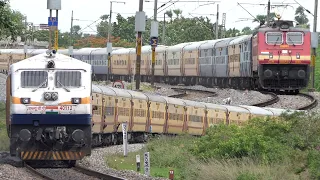 Fast DIESEL Curving Trains vs High SPEED ELECTRIC Curving Trains | Indian Railways