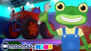 The Monster Trucks Song | Gecko's Garage: Nursery Rhymes & Baby Songs | Kids Cartoons | Moonbug Kids