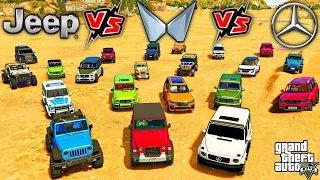 GTA 5: MAHINDRA Vs MERCEDES Vs JEEP 🔥 OFF-ROADING CARS DRAG RACE 😱 SHOCKING RESULTS! GTA 5 MODS!