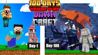 I Survive 100 Days in DawnCraft (DEFEAT ALL BOSS)