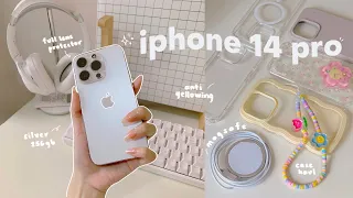 iPhone 14 Pro (silver) 🍎📦 unboxing + accessories + camera test + xs max comparison