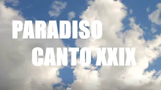 PARADISO CANTO XXIX Commentary and Analysis