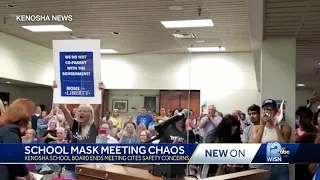 Kenosha school board meeting on masks turns into shouting match