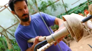 How To Turn A Wooden Bowl On A Pole Lathe - Yoav Elkayam