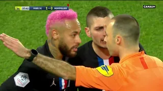 Extrait : Neymar Jr s'embrouille avec l'arbitre de la rencontre, PSG - Montpellier ! - 01/02/20 -