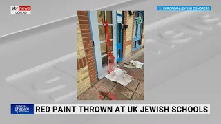 'It's sent shockwaves': UK Jewish schools targeted in vandal attack