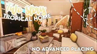 No Advanced Placing Botanical Two Story Tropical Home I Bloxburg Speedbuild and Tour