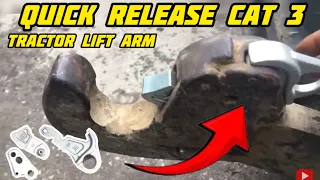 Fixing the LIFT ARMS quick release on a LANDINI tractor. [Cat3]