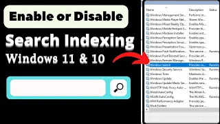 How to Enable/Disable Search Indexing on Windows 11 & 10