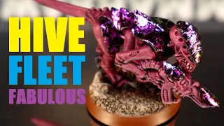 Using beauty products on Warhammer: EASY holographic Tyranids