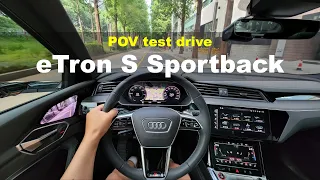 2022 Audi etron S sportback POV test drive