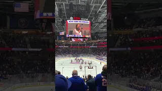 New York Islanders fans sing Canadian and USA National Anthems - Feb 1, 2022 - UBS Arena