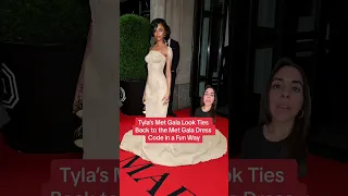 #Tyla's #MetGala look is a unique take on the dress code for the evening. ⌛️#fashion #cosmopolitan