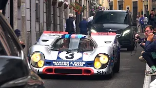 Porsche 917 K CRAZY SOUND at Villa d'Este! Engine warm-up and revs!