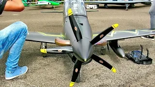 FASCINATING BIG RC PILATUS PC-21 SCALE MODEL TURBOPROP AIRCRAFT FLIGHT DEMONSTRATION