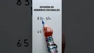 División de números decimales Truco Matemático para DIVIDIR NÚMEROS DECIMALES