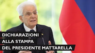 Dichiarazioni alla stampa del Presidente Mattarella