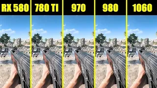 Battlefield 5 1060 Vs 980 Vs 970 Vs 780 TI Vs AMD  RX 580 Frame Rate Comparison