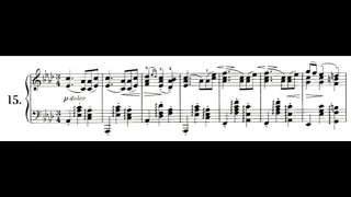 Johannes Brahms, Waltz No 15 in A flat major, Opus 39, Piano and Music Score