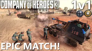 EPIC MATCH! 1v1 - Company of Heroes 3 - Hans(WHER) vs SoldierPioneer(USA)