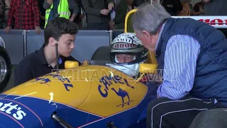 Riccardo Patrese in pista per Ayrton Senna - Imola 2019