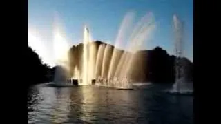 Dancing fountains in Moscow Gorky park