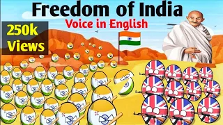 Freedom of india 🇮🇳 freedom of Bharat | India vs British #countryballsanimation