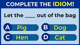 English Idiomatic Quiz | CAN YOU SCORE 20/20? #challenge 45