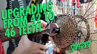 Adding teeth to the Trance and DIY chain whip // Shimano SLX 11-46 cassette install