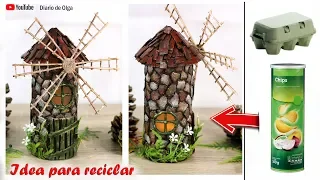 HOW TO MAKE WIND MILL FOR PESEBRE OR BELÉN 2019 BIRTH by recycling GNOME HOUSE TUBES