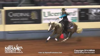 Wimpys Dolled Up ridden by Taylor M Larson - 2014 NRHA Futurity(NP Finals)