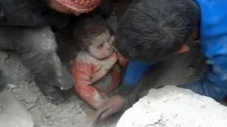 Baby recovering after Syrian air strike rescue