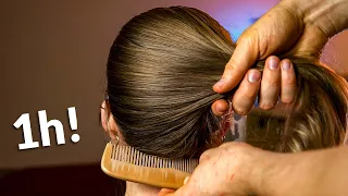 ASMR 1 HOUR Hair Brushing Compilation (NO TALKING)