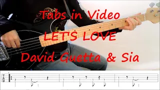 David Guetta & Sia - Let’s Love (BASS TABS - SCORE - LINE - COVER)