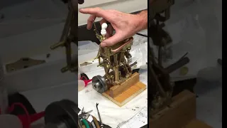 live steam model 1890's navy launch engine, first test with air..